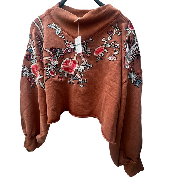 Free people embroidery crop sweater - Picture 2 of 6